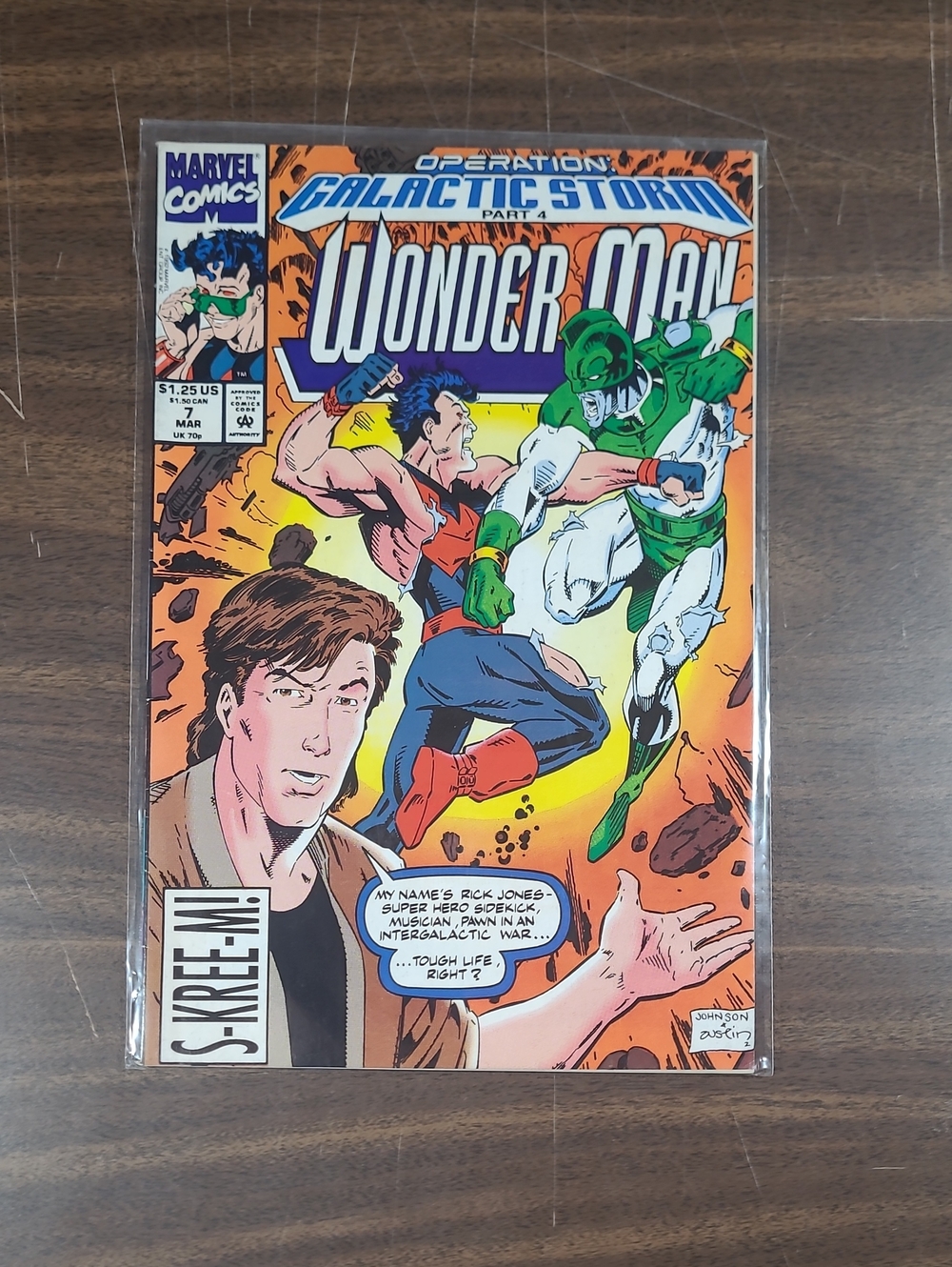 Wonder Man #7 Marvel Comic Book March 1992 Bagged.